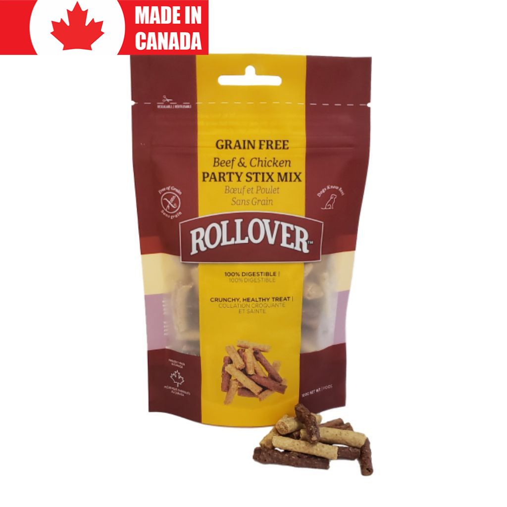 Rollover Grain Free Beef & Chicken Party Stix Mix PET PANTRY CANADA