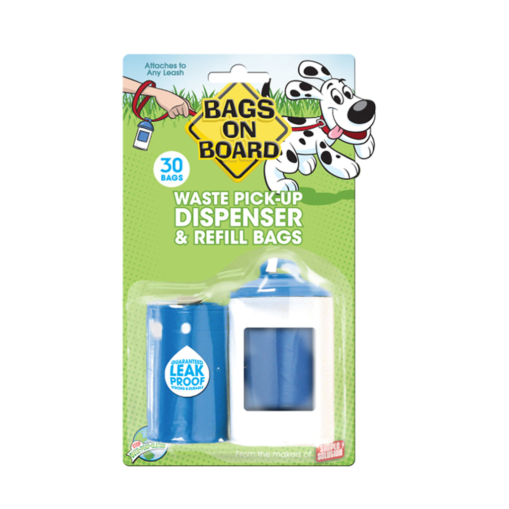 BAGS ON BOARD FIRE HYDRANT AND 30 POOP BAGS NEW IN PACKAGE
